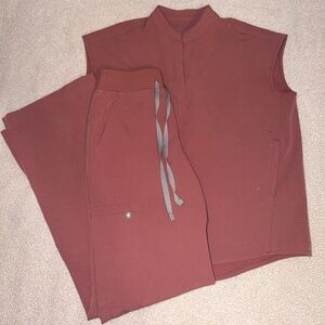 FIGS Rafaela Oversized Top XS + Isabel Wide Leg Pant XST Set